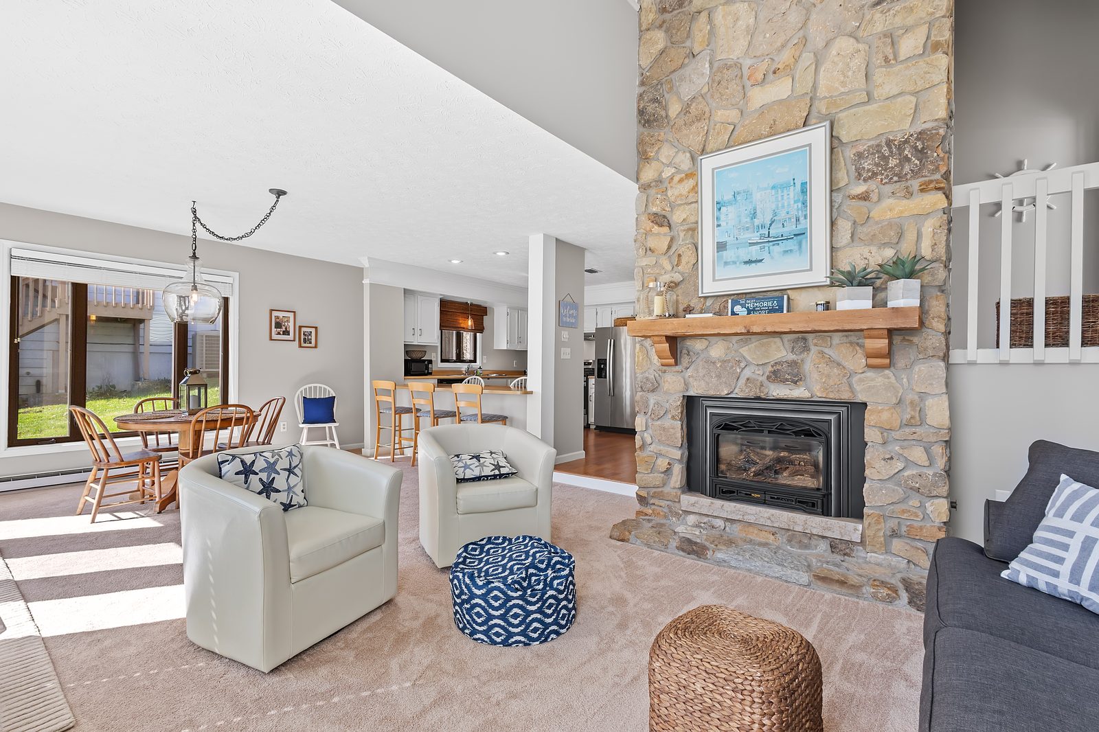 Master bedroom with chandelier