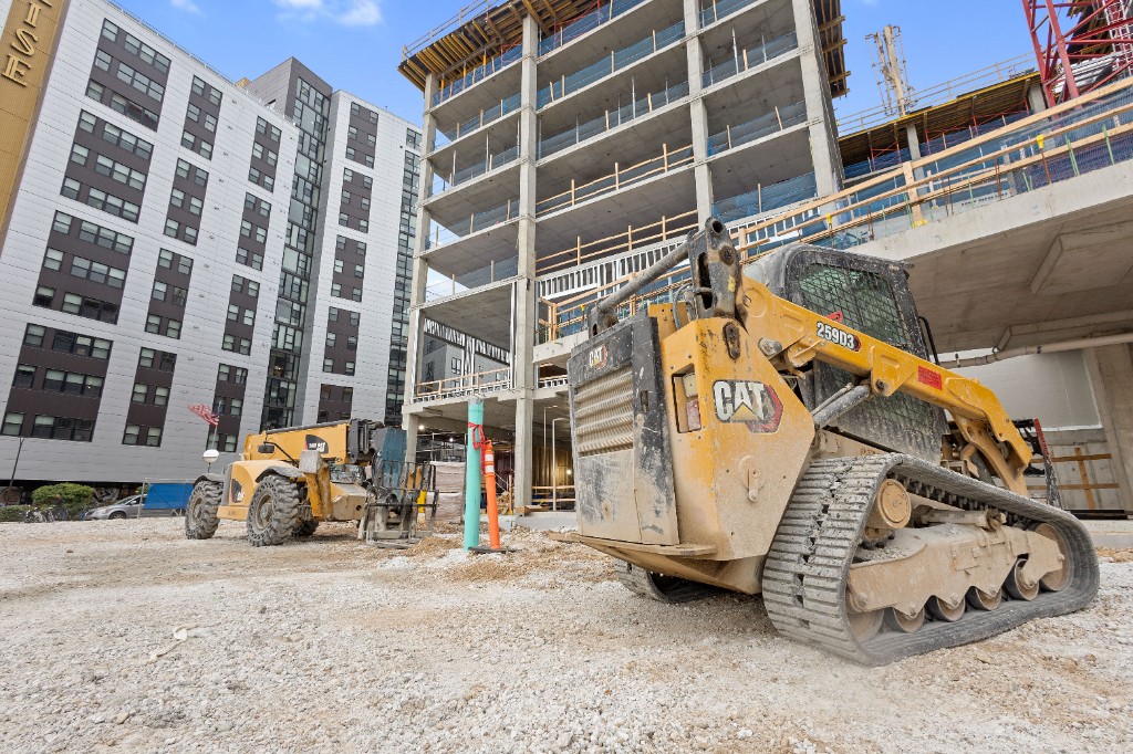 Living room interior with fireplace